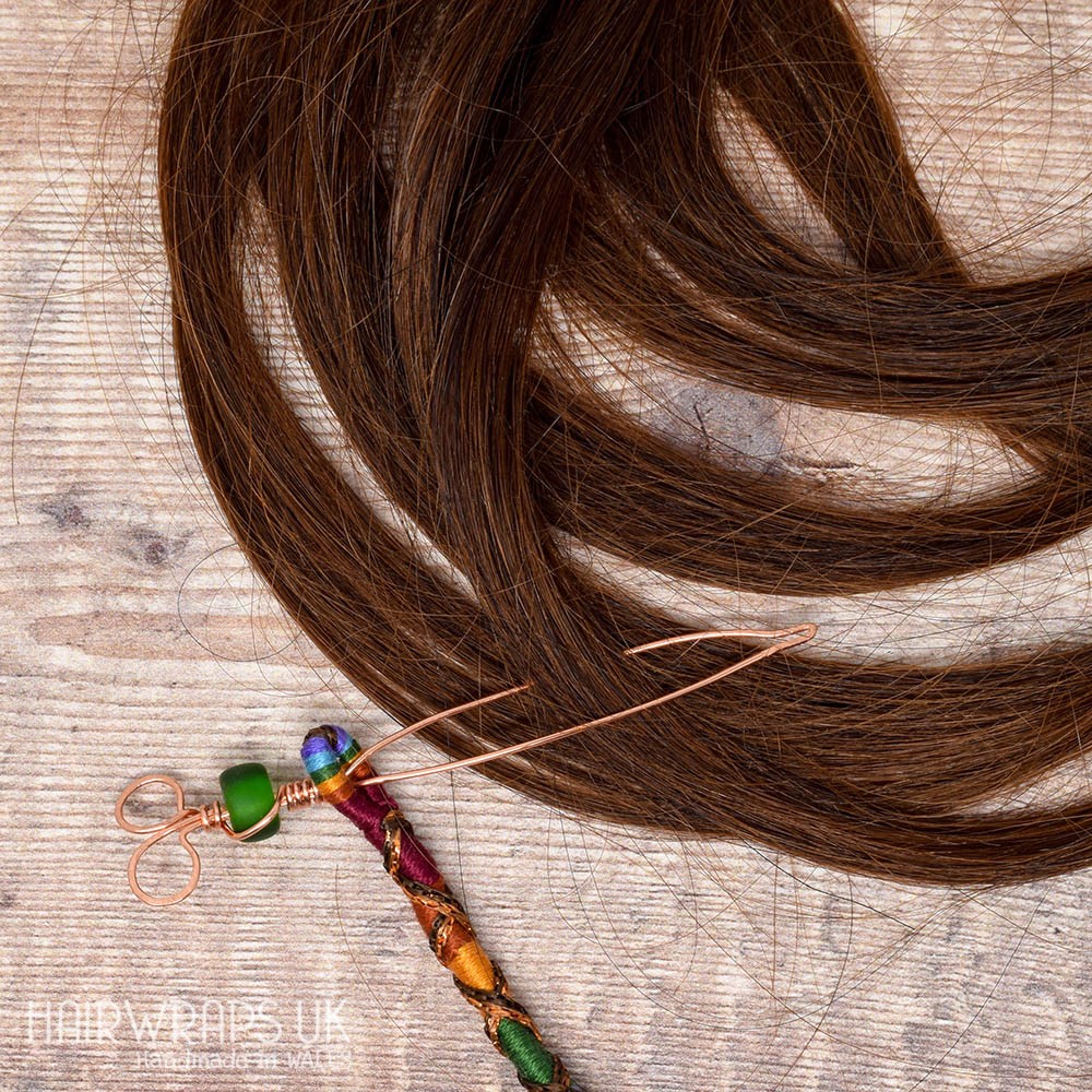 Hippie Hair Wrap Extension Pastel Forest Hairwraps U.K.